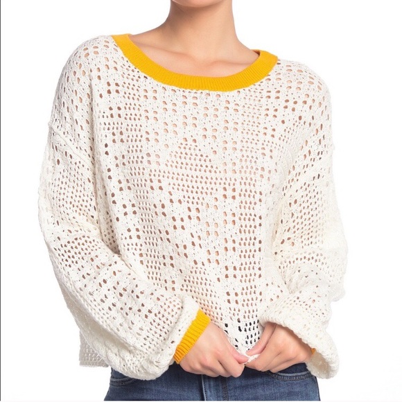 Free people home run sweater in ivory - Picture 2 of 4